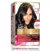 TINTURA IMÉDIA EXCELLENCE 2.8 PRETO EXTRA PROFUNDO