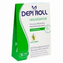 FOLHAS PRONTAS PARA DEPILAÇÃO CORPORAL DEPI ROLL RESISTANCE 16UNID