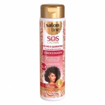 CONDICIONADOR S.O.S CACHOS RICINO E QUERATINA SALON LINE 300ML