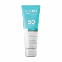 PROTETOR SOLAR FACIAL C/ BASE BEGE MÉDIO FPS 50 SUNLESS 60G