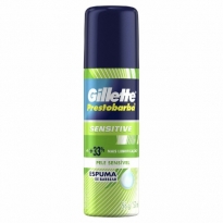 ESPUMA DE BARBEAR GILLETTE PRESTOBARBA SENSITIVE 57ML