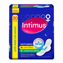 ABSORVENTE INTIMUS NOTURNO C/ ABAS SECA 30 UNID