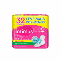 Absorvente Intimus seco com abas (Contém 32 absorventes higiênicos)