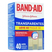 CURATIVOS BAND-AID TRANSPARENTE 40 UNID