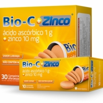 BIO-C + ZINCO SABOR LARANJA 30 COMPRIMIDOS EFERVESCENTES