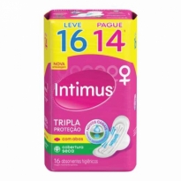 Absorvente Intimus Suave com abas (Contém 16 absorventes higiênicos)