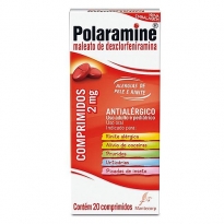 Polaramine Antialérgico (Contém 20 comprimidos revestidos)