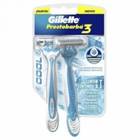 APARELHO DE BARBEAR PRESTOBARBA 3 GILLETTE COOL 2 UNID