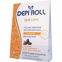 FOLHAS PRONTAS PARA DEPILAÇÃO CORPORAL DEPI ROLL SPA CARE 16UNID