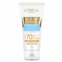 PROTETOR SOLAR FACIAL L'ORÉAL SOLAR EXPERTISE TOQUE LIMPO C/ COR FPS 70 50GR