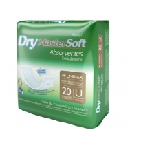 Absorvente geriatrico Dry MasterSoft tamanho único com 20 unidades