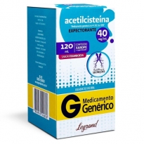 Acetilcisteína Expectorante 40mg/mL, sabor framboesa (Conteúdo Xarope 120mL)
