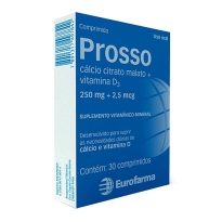 PROSSO 250MG+2,5MCG CX 30 COMPR